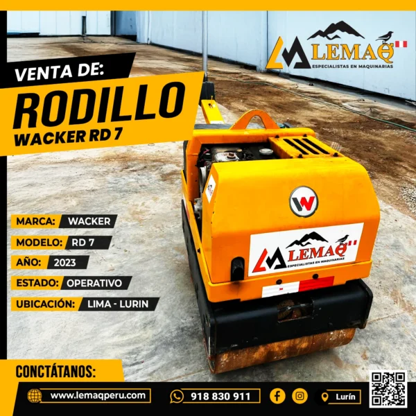 Rodillo Chupetero Wacker Neuson RD-7