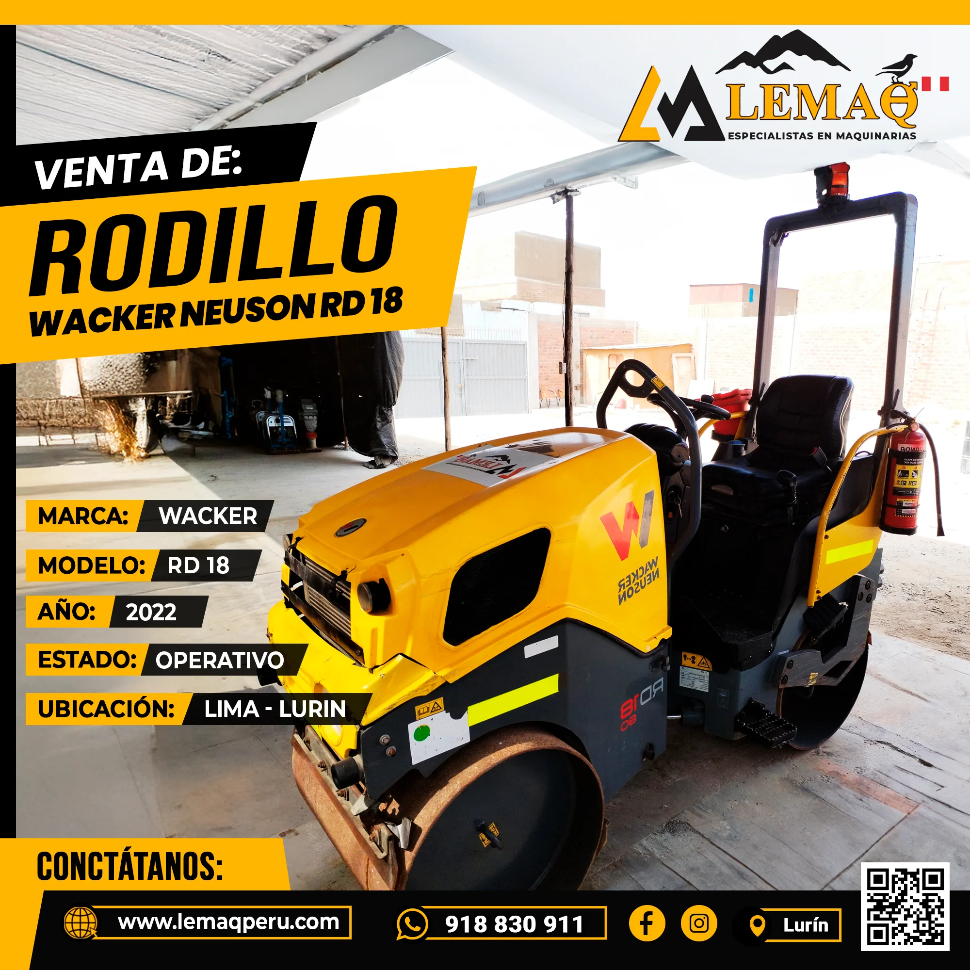 Rodillo Compactador Bermero RD 18